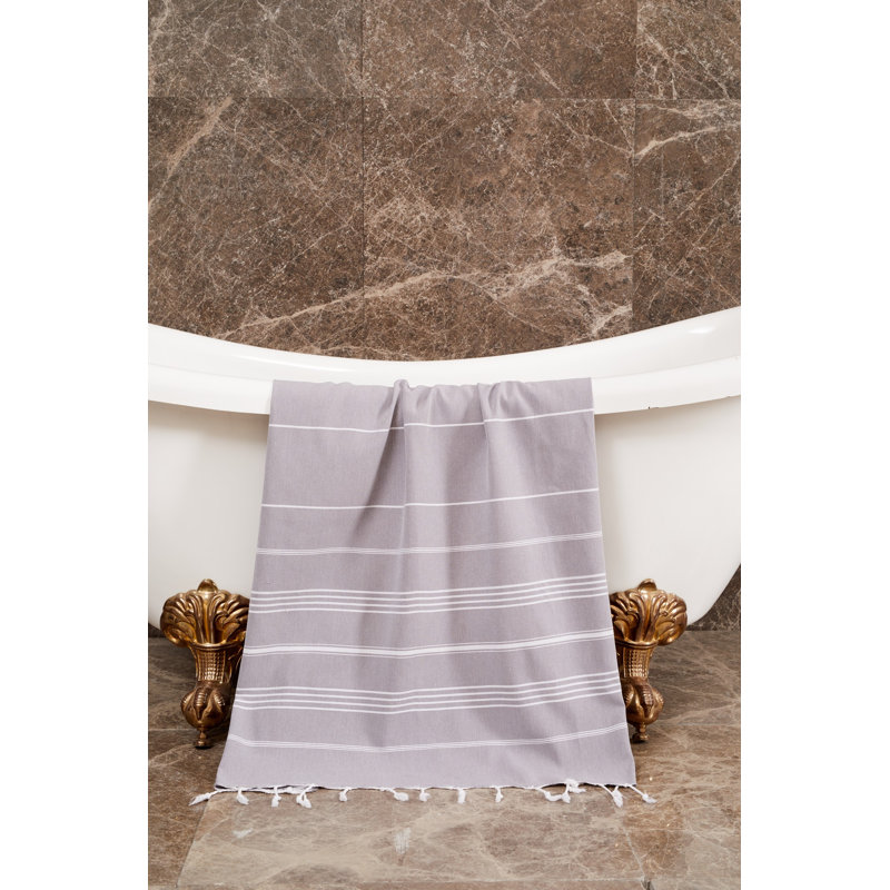Serviette de plage 100% coton Potts, gris