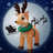 4 Foot Tall Lighted Christmas Inflatable Reindeer Moose Deer with Wreath Indoor / Outdoor Holiday Blow Up Yard Garden Decoration