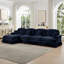Canapé modulaire en chenille bleu à quatre places Comfy