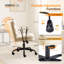 Chaise de bureau pivotante rembourrée 24,4 po avec repose-pieds et roulettes-281795605