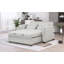 Canapé-lit convertible en chenille de 61,6 po avec dossier ajustable, 2 coussins, porte-gobelets, ports USB pour le salon et un appartement-904513189