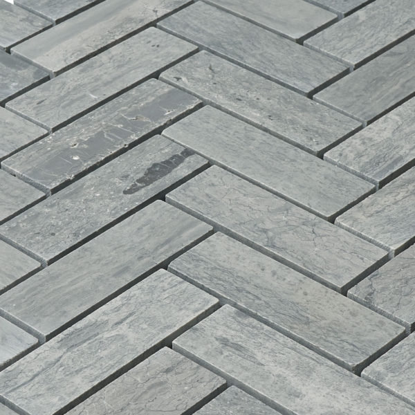 Driftwood Blue 1×3 Herringbone – Honed