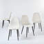 Ensemble de salle à manger de cuisine 5 pièces, table en bois naturel 63 po avec 4 chaises en tissu gris-133283184