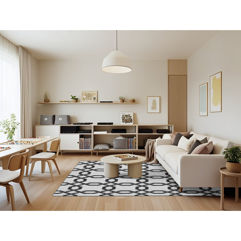 Hopp Geometric Indoor Rug, Rectangle 7' x 9'
