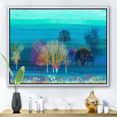 " Mystery Trees In Turquoise Landscape "