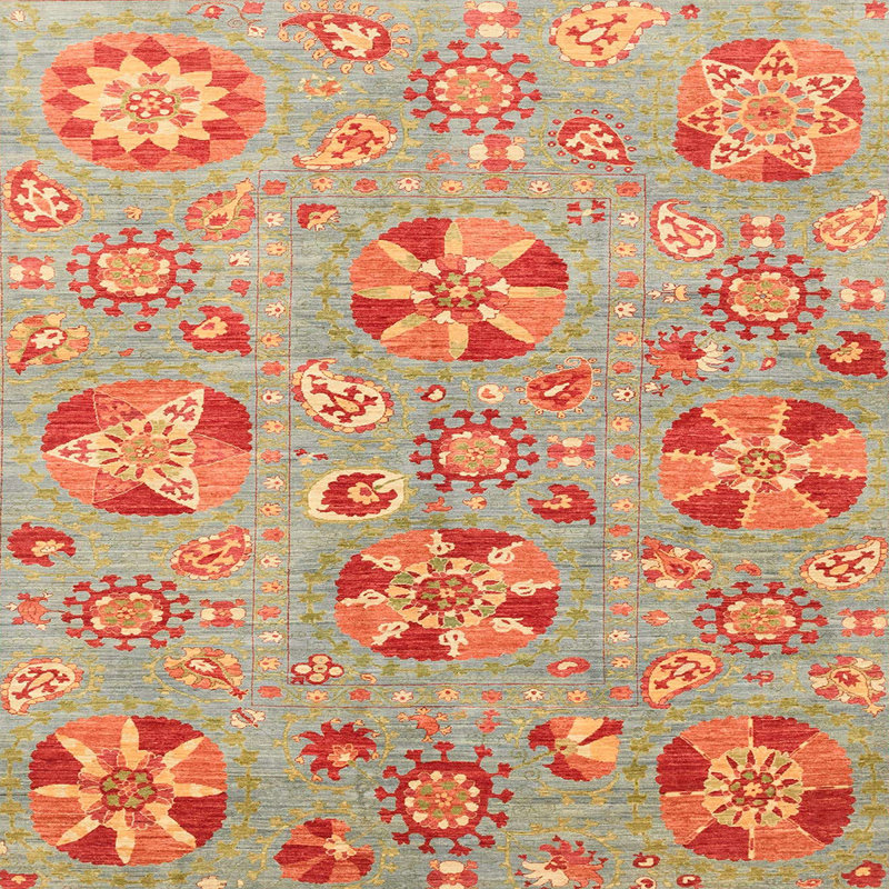 Tapis abstrait moderne 3899, Carré 4 pi