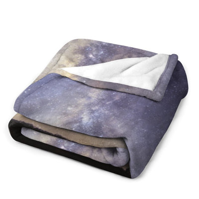 Jeté en flanelle de luxe à motif d'étoiles