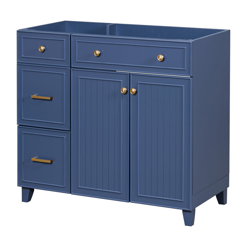 Meuble-lavabo bleu 36 po (lavabo non inclus)