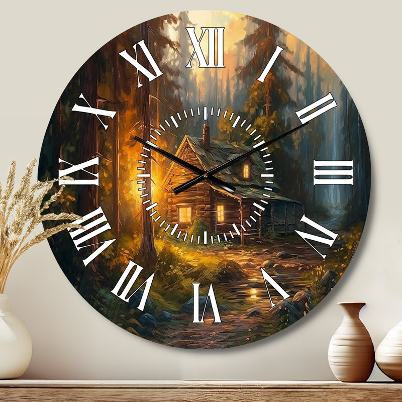 Horloge murale forêt, Médium