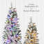 Arbre de Noël floqué au crayon, mince décoration de Noël artificielle pré-éclairée, 2 lumières blanches et multicolores, décor lumineux-103400514