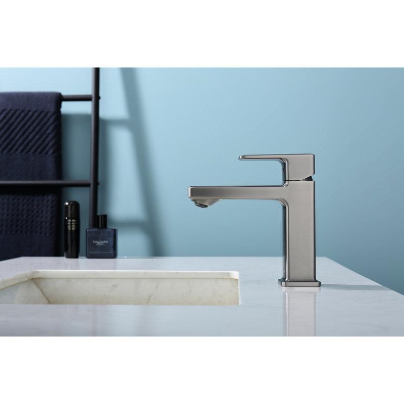 Gray Tap For Bathroom Sink, 1.5/Gpm Flow, Zinc, Deck Mounted Corrosion Handle Lever Rust, Zinc