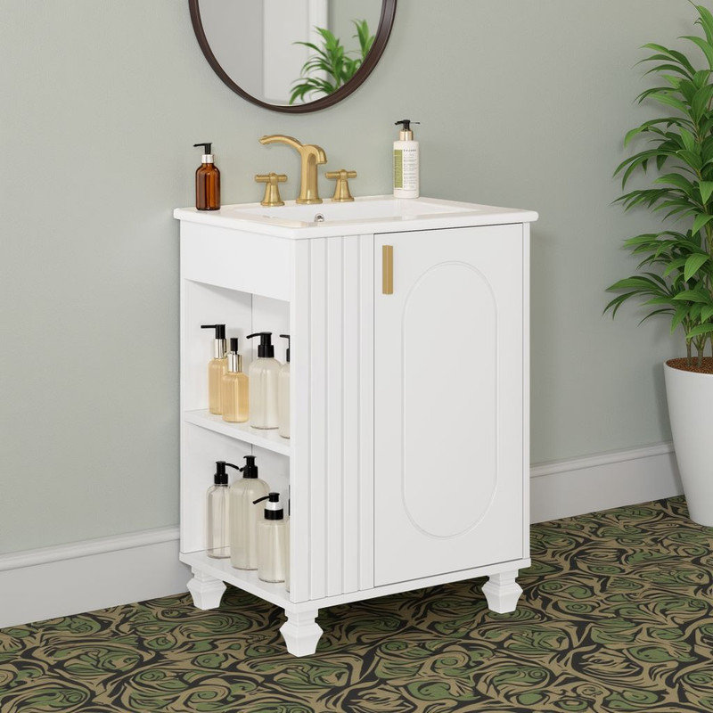 Meuble-lavabo classique avec lavabo 24 po Classic, Blanc