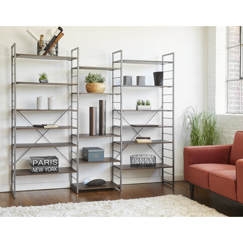 Scheffler Etagere Bookcase, (11 Shelves) 79"H x 90"W x 19"D