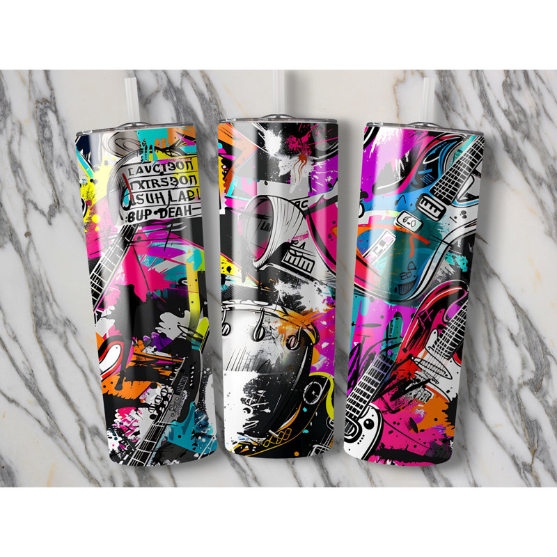 Choose Handmade Tumblers 591ml Vacuum Insulated Stainless Steel (18/8) Travel Tumbler with Straw