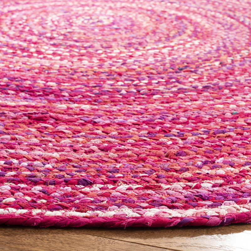 Tapis en coton tissé à la main Boerner, Rond 5 pi