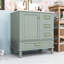 Ensemble de meuble-lavabo 30 po avec lavabo en céramique, armoire de rangement et 3 tiroirs-1815549458