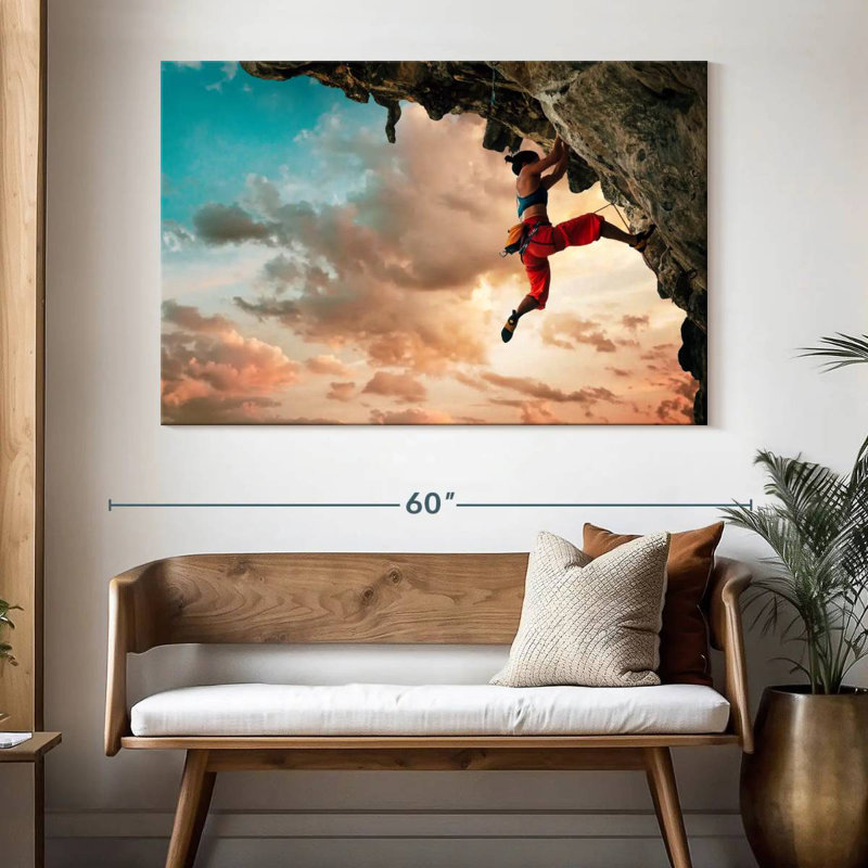 Senne Rock Climbing Woman, 34" H x 51" W