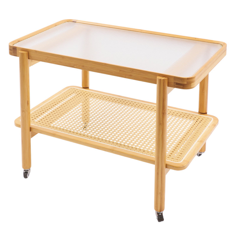 Coffee Table With Wheels, Coffee Table, 2 Shelves Sofa Table