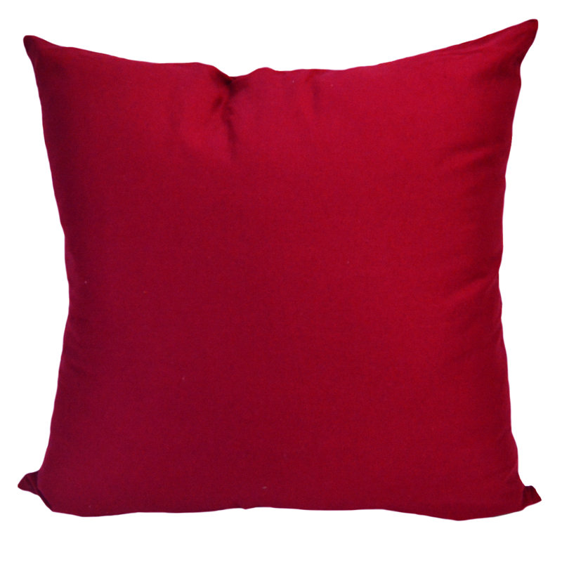 Housse et insert de coussin en coton rouge Dawson