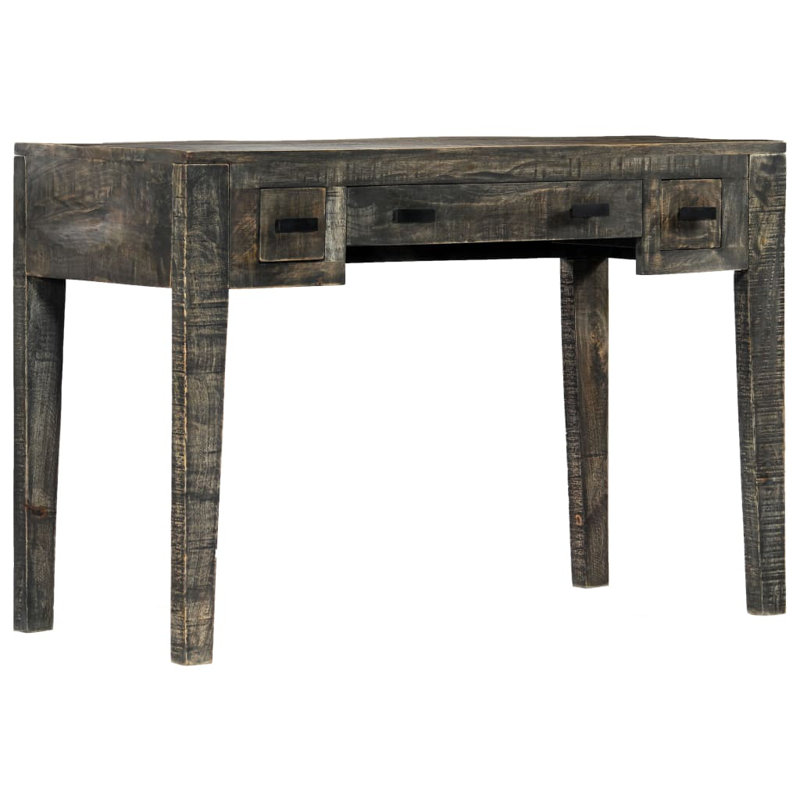 Burlwood Solid Wood Computer Desk