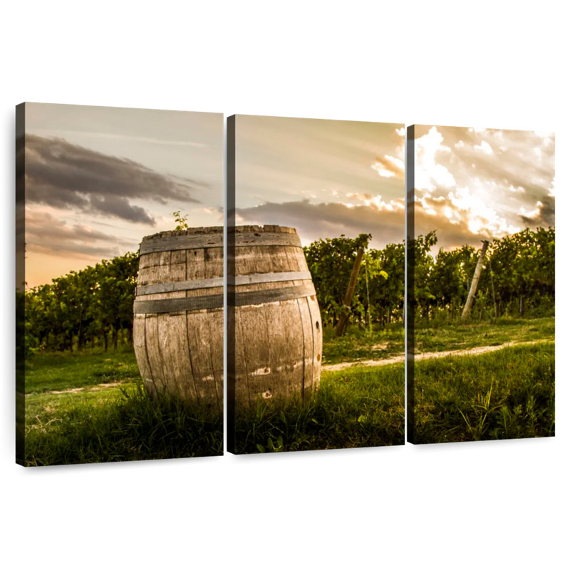 Yarlin Barrel In A Pesaro Vineyard, 24" H x 38" W