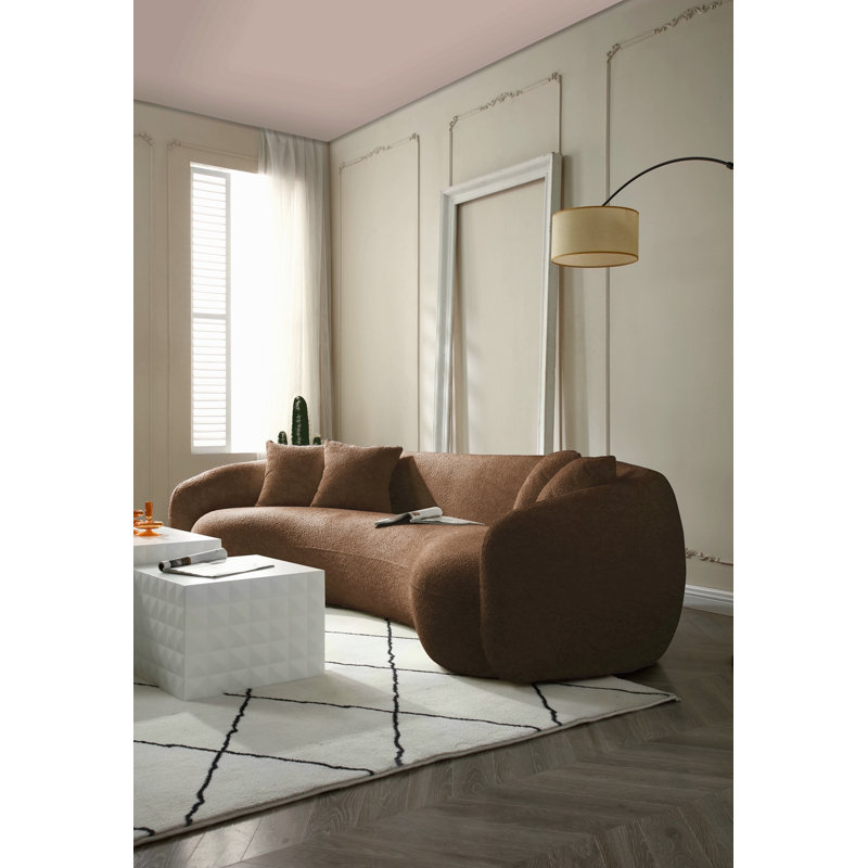 Canapé modulaire 102 pouces 5 places Boucle, Brun