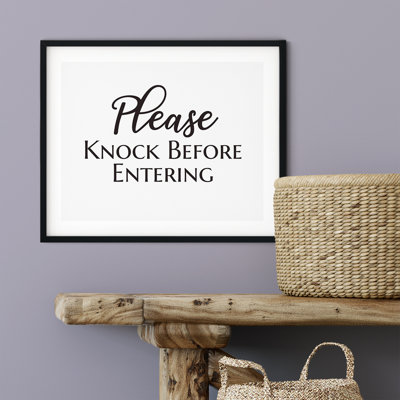 " Please Knock Before Entering "