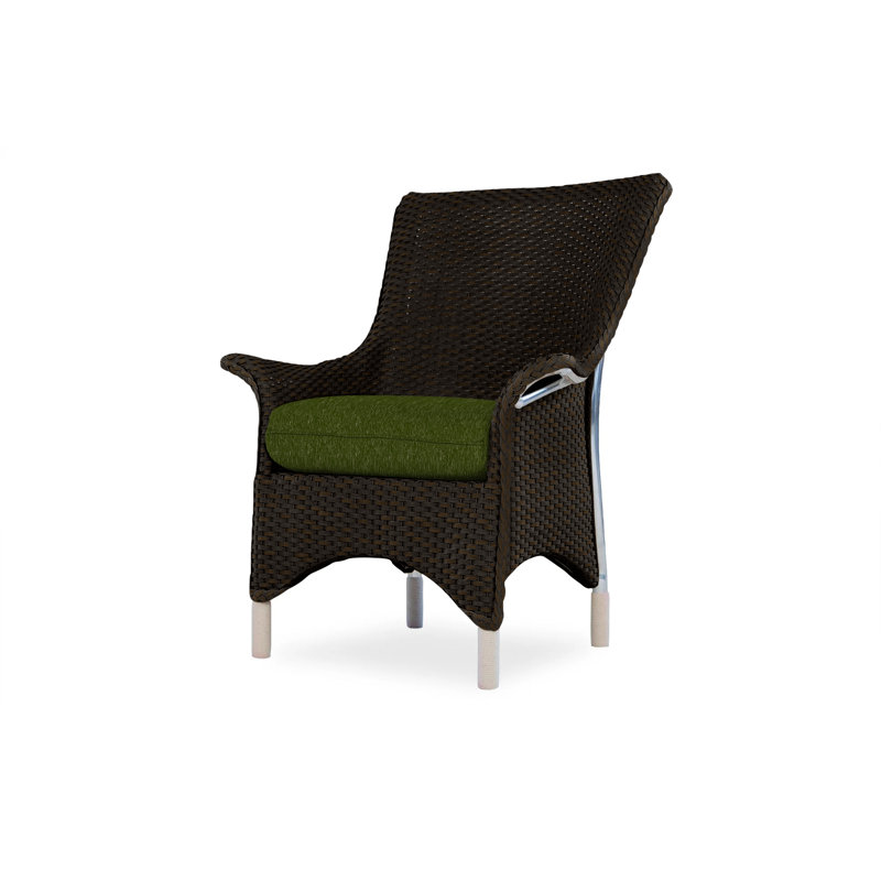 Mandalay Outdoor Dining Armchair, Demo Stone, Mink