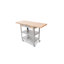 Cucina Elegante Kitchen Cart with Wood Top-19003837