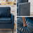 Faux Leather Accent Chair With Metal Legs & Side Pocket (Set Of 2)-470118108