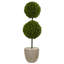 4 pi Arbre artificiel topiaire buis buis en pot ovale résistant aux rayons UV (intérieur / extérieur)