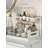 Pull-Out Double Layer Kitchen Sink Organizer Cabinet Storage Shelf For Spices And Utensils