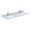 66" Double Countertop in White Carrara Marble with Square Sinks and Backsplash