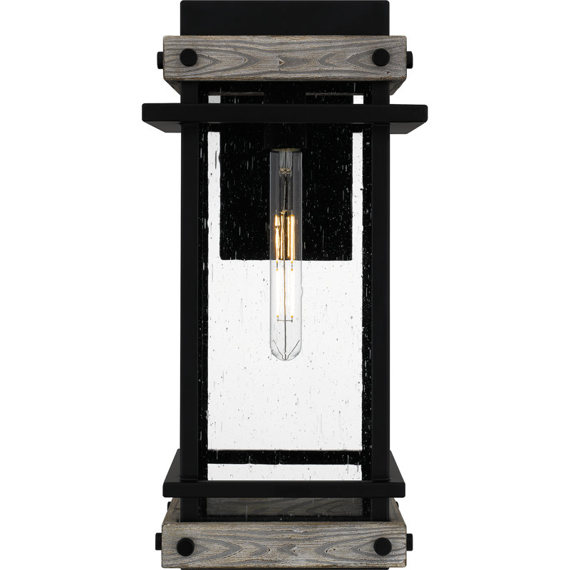 Lanterne murale d'extérieur noir mat 1 lumière Strader, H 19,5 po x l 9,5 po x P 10,5 po