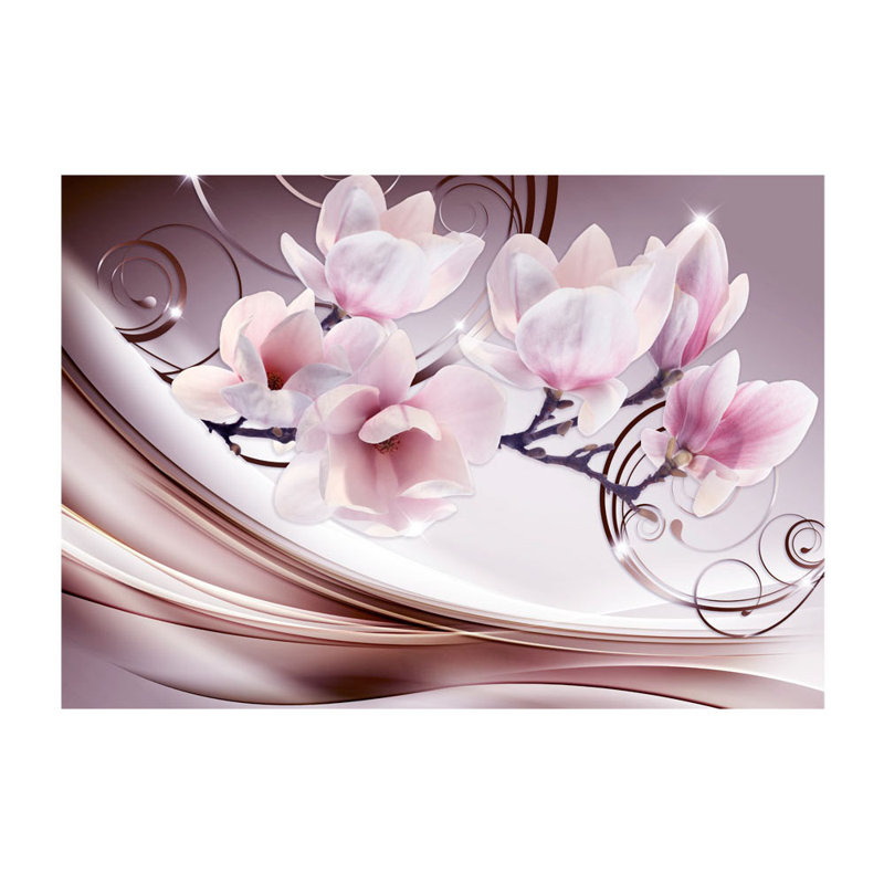 Meet the Magnolias Semi-Gloss Paste the Wall Mural, 210cm H x 300cm W x 0.02cm D