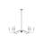 Ajmer 6 - Light Steel Dimmable Chandelier-1127689715-1127689714