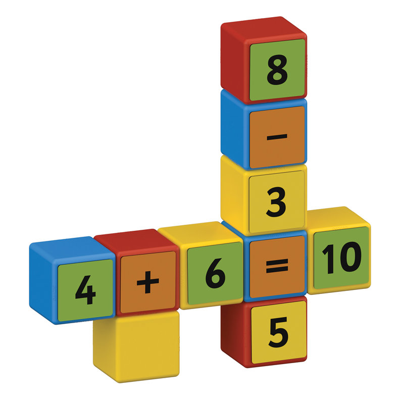 Ensemble de construction Geomag Magicube Math, recyclé, 55 pièces