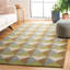 Glenwood Geometric Handmade Tufted Wool/Cotton Area Rug in Beige/Green-451052893