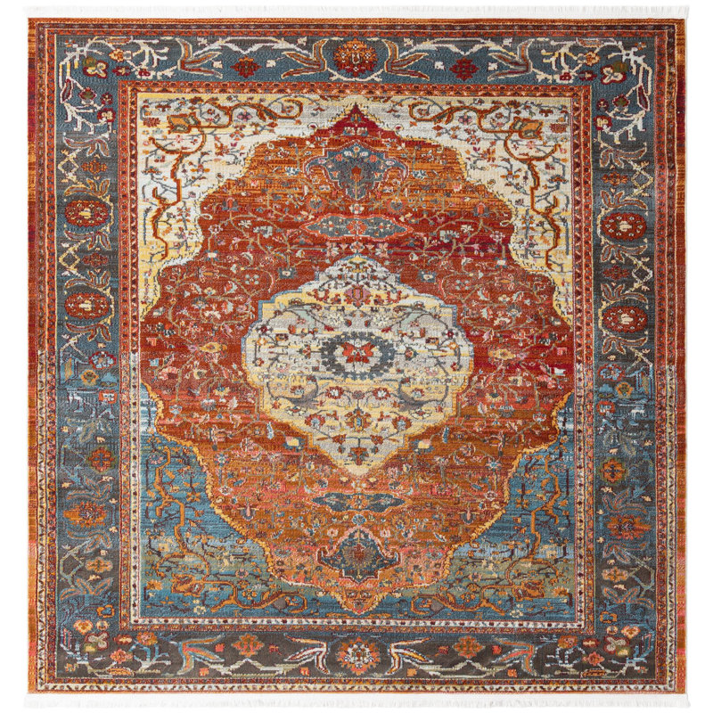 Majed Abstract Indoor Rug, Square 7'10"