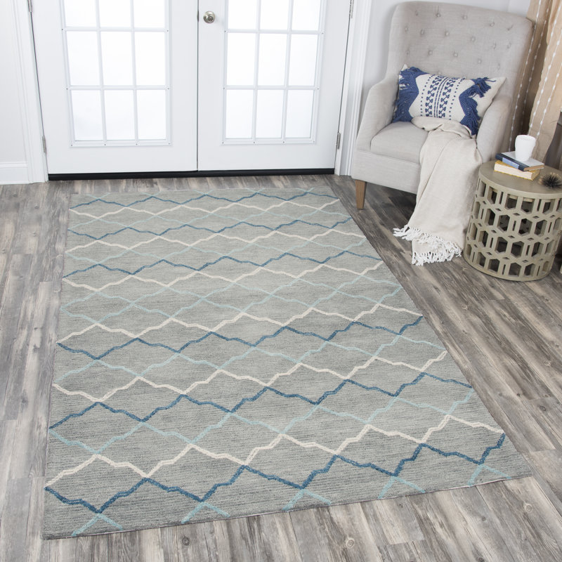 Haffner Wool Geometric Indoor Rug, Rectangle 10' x 13'