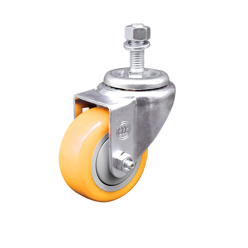 Service Caster 3 Inch SS Polyurethane Wheel Swivel ½ Inch Threaded Stem ...