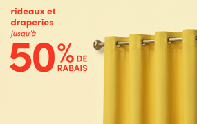 rideaux et draperies en solde