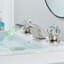 Robinet de lavabo de salle de bain à DEL à 3 trous avec lavabo pour lavabo et lavabo