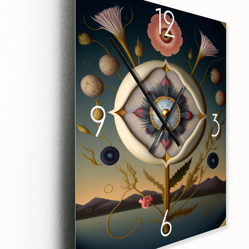 Jerricka - Floral Wall Clock, Moyen