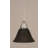 Cord Hung Mini Pendant Shown In Black Copper Finish With 10" Amber Crystal Glass-32464173-32464201-32464178