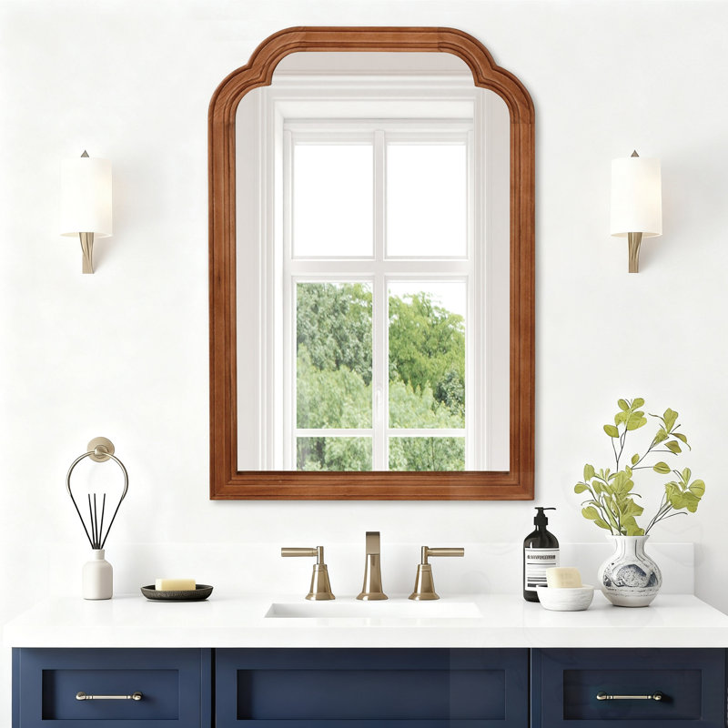 Miroir décoratif en bois, 30 po x 20 po, Brown