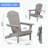 Solid Cedar Wood Folding Adirondack Chair Set of 2 (Half Assembled)-1055646662