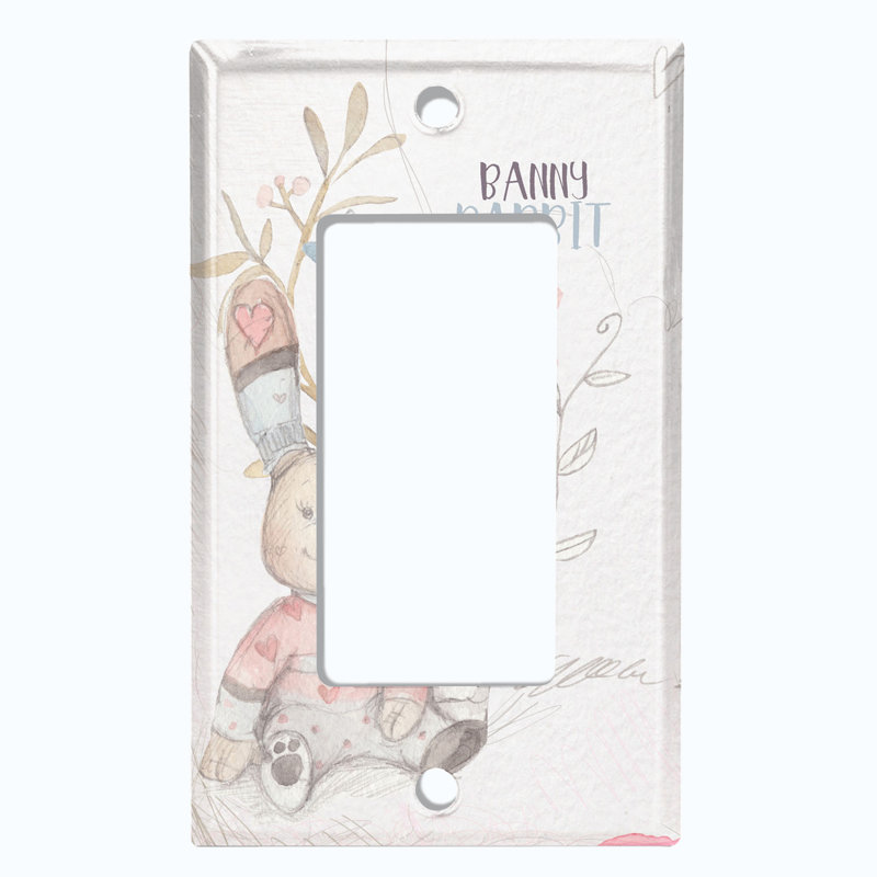 Patterned 1 - Gang Rocker Standard Wall Plate