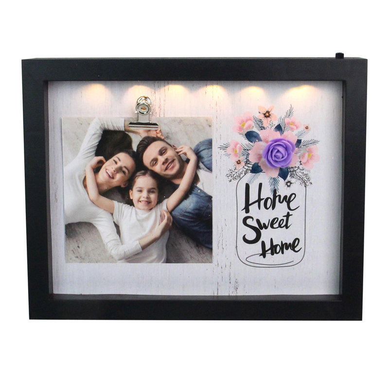 Black Beveled Shadow Box Picture Frame