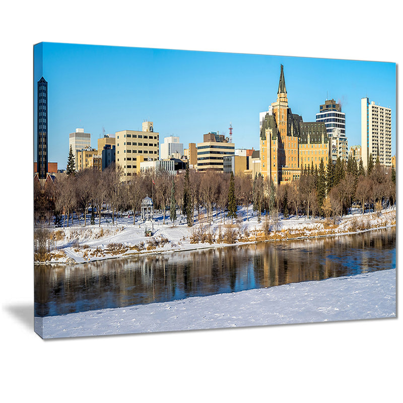 " Saskatoon Skyline ", 12" H x 20" W x 1" D